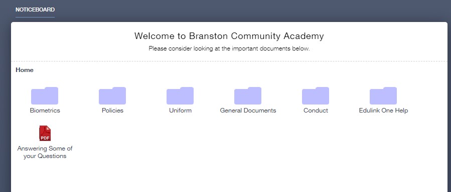 Edulink One Noticeboard 